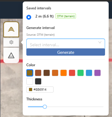 contour settings panel