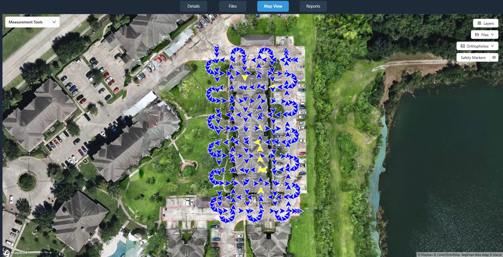 Map View tab open, centered on a site