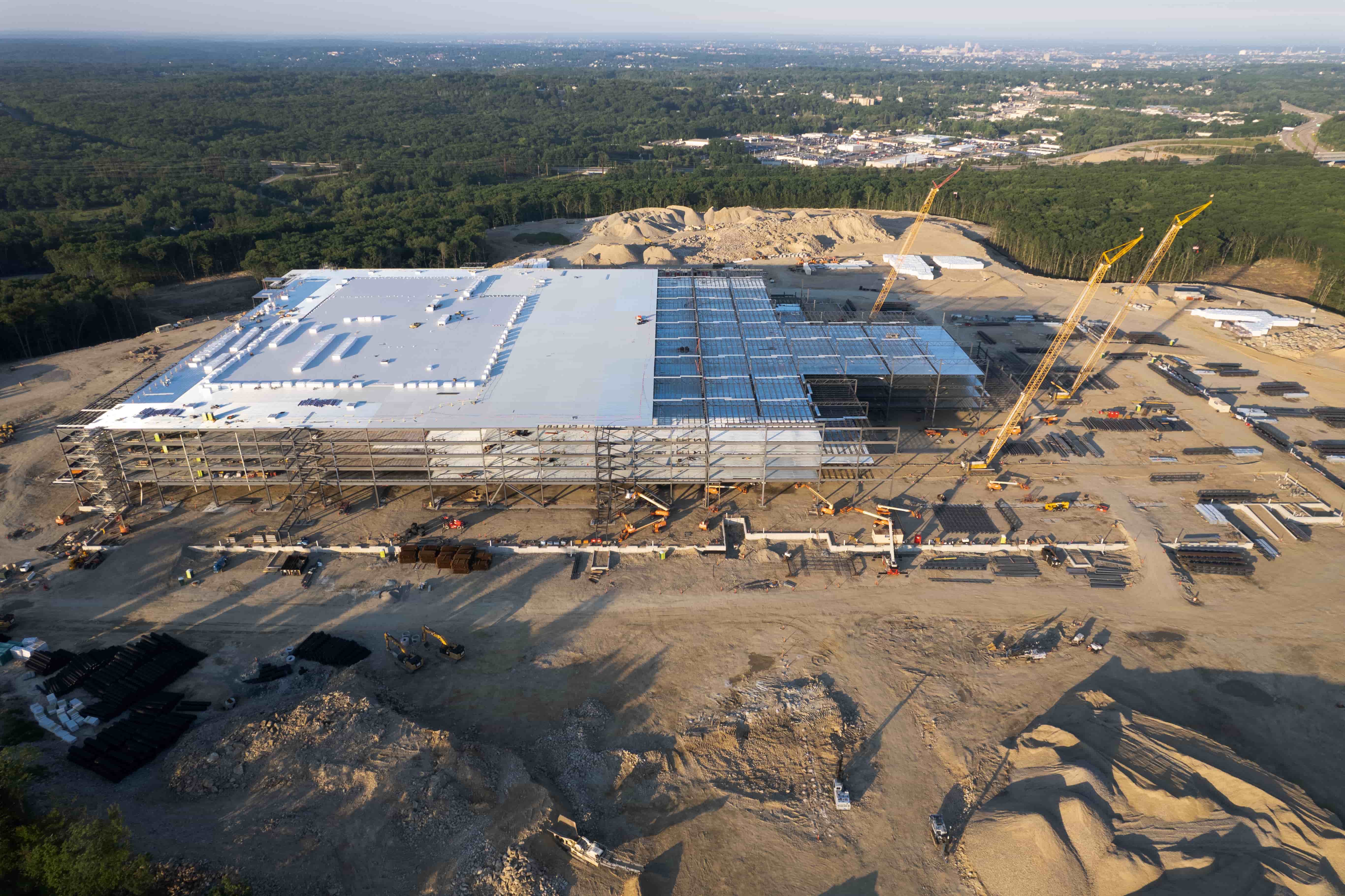 Side-by-side construction progress comparison